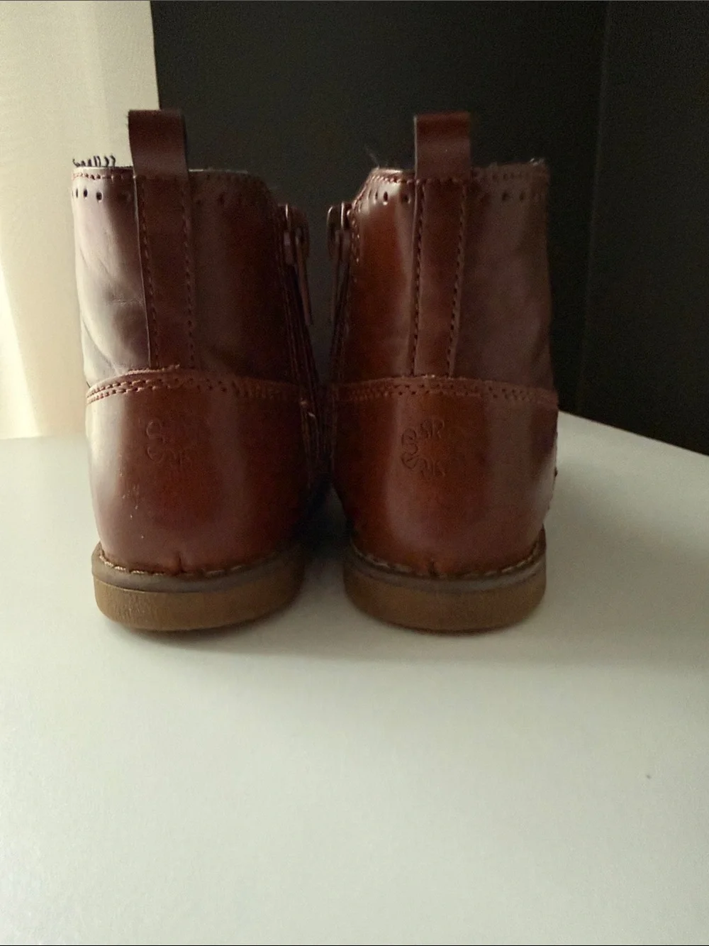 Stride Rite Tan Leather Ankle Boots